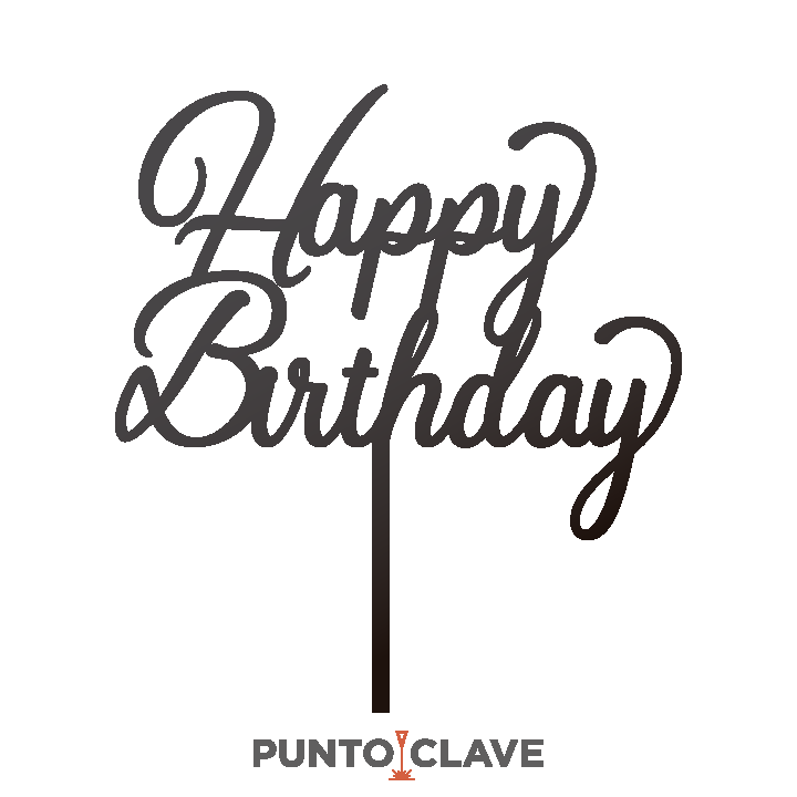 Cake topper Happy Birthday - Punto Clave